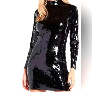 Black Sequin Holiday Dress